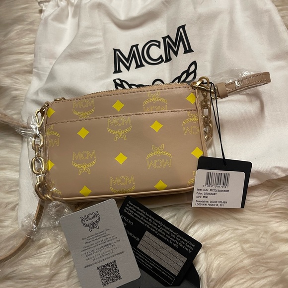 MCM Mini Color Splash Logo Pouch-On-Chain, Crossbody & Shoulder Purse - Picture 8 of 15